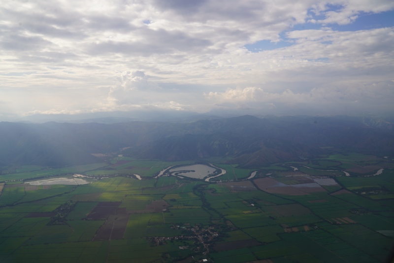 already flying over the beautiful Cauca-Valley