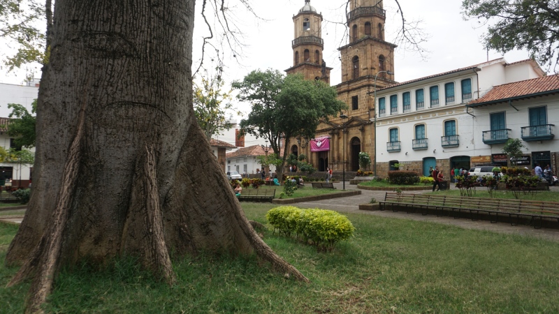 Plaza Mayor San Gil with cathedral