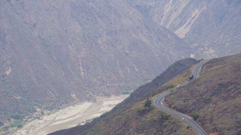 road to Chicamocha from above