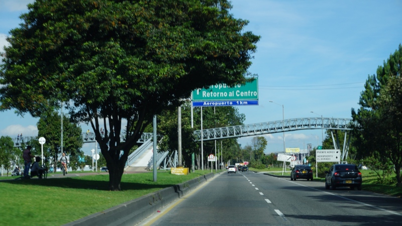 Next morning, on the way to El Dorado Airport