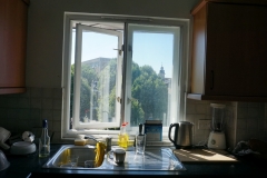 A glimpse of London through the kitchen window