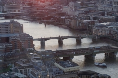 the Thamse bridges from above