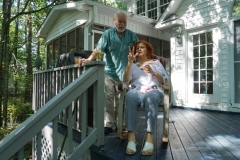 Bob and Marion on the terrace