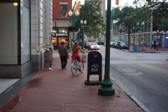 Driving on the pedestrian walk ? Fifty bucks, please.