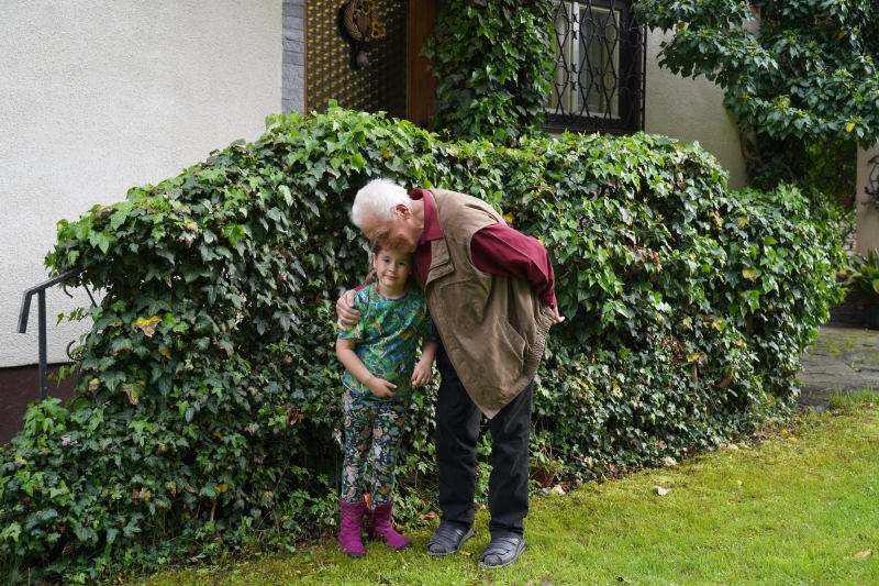 Hans with greatganddaughter Rebecca