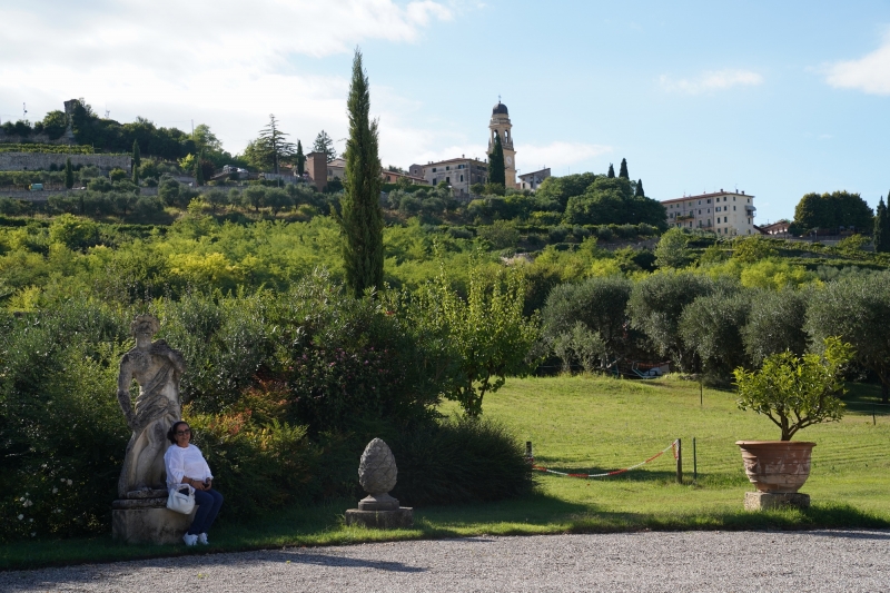 looking back from Villa Giona to Casterotto ( finally arrived... ready for a beer )