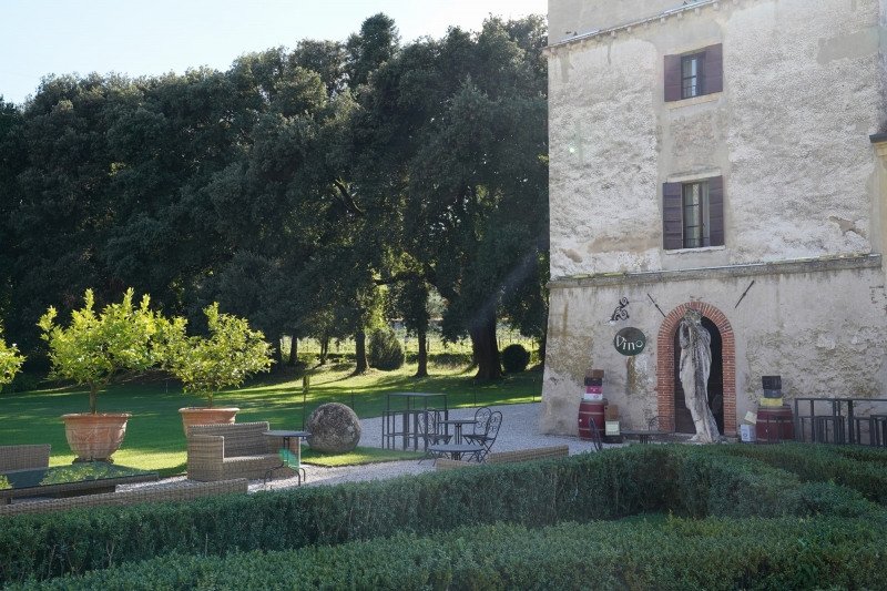 Wine bar at Villa Giona tower