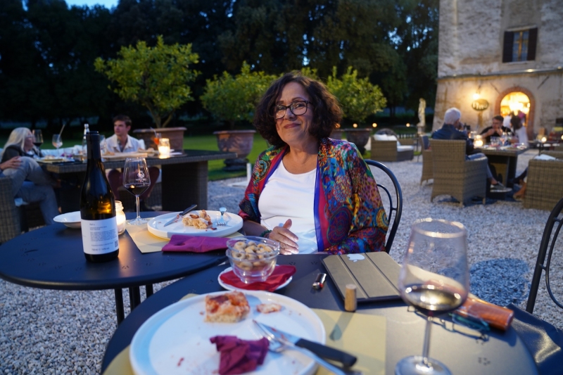 desert after the first dinner in the garden
