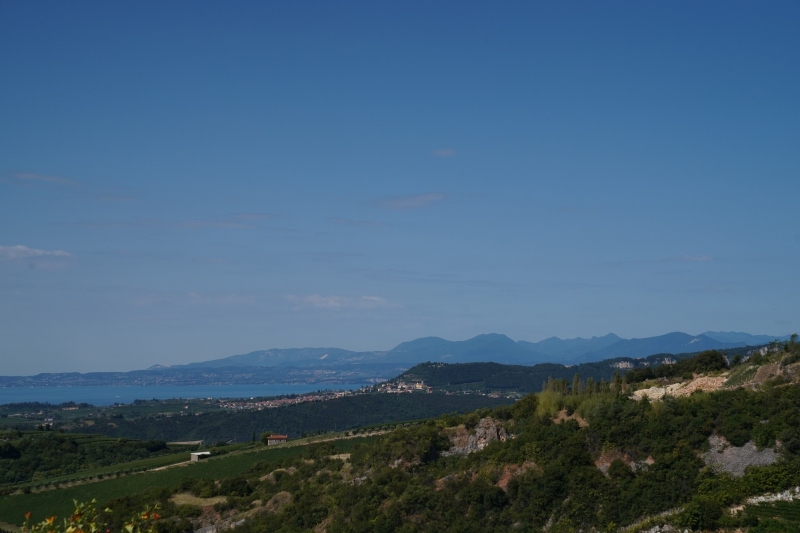 walking up to San Giorgio, view west to lake Garda