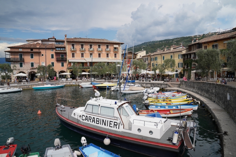 Little harbour in front of Hotel Gardesana