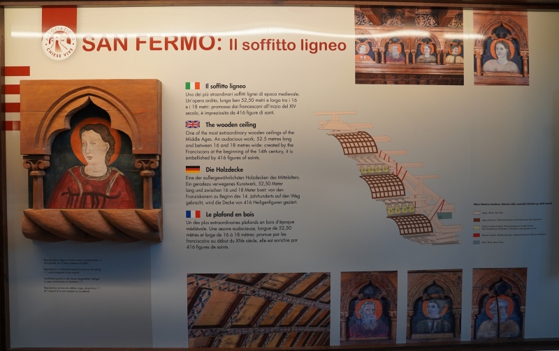 San Fermo - upper church, information about the ceiling