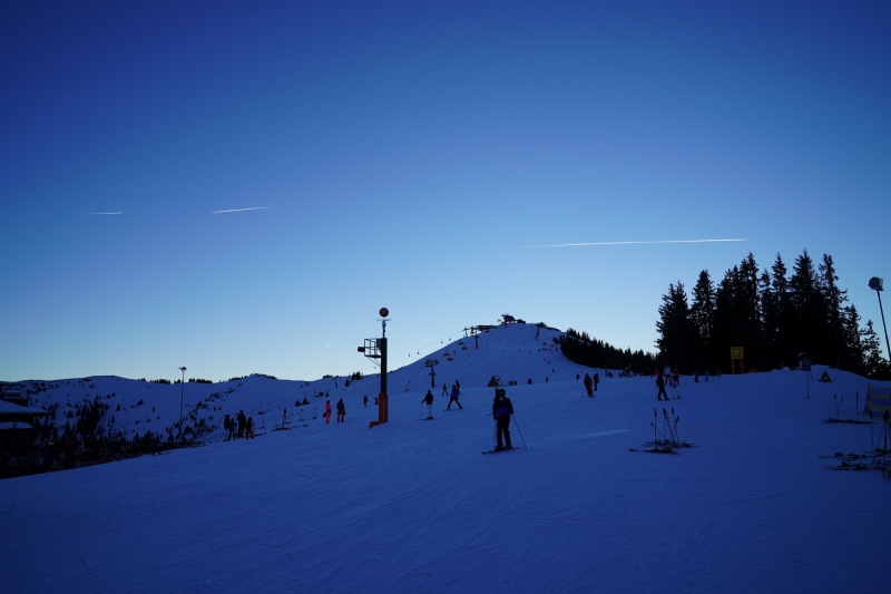 ocaso en los Alpes