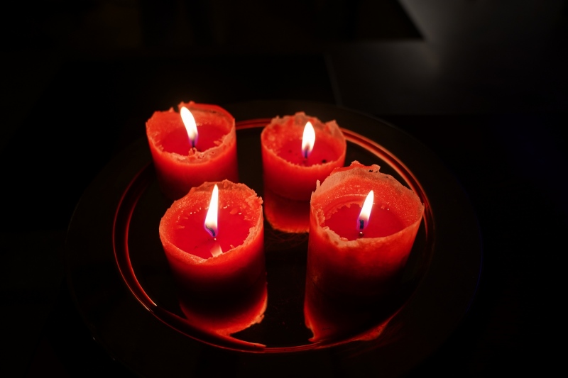 las velas del "anillo de advent"