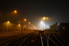 Vienna Container Port at night