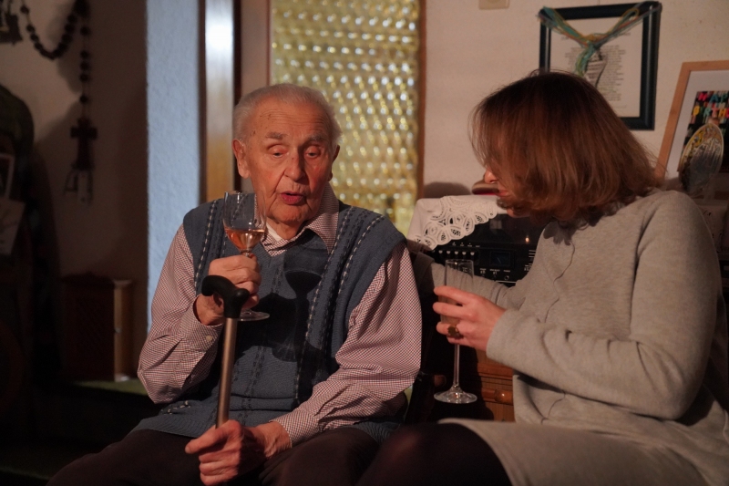 Hans with his 1st granddaughter Kathrin