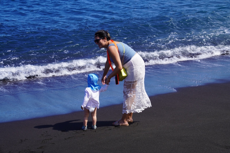 at the black beach