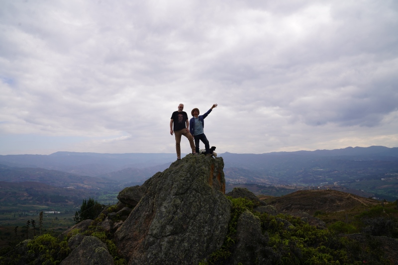 Robert and Eduardo on Mount Ráquira