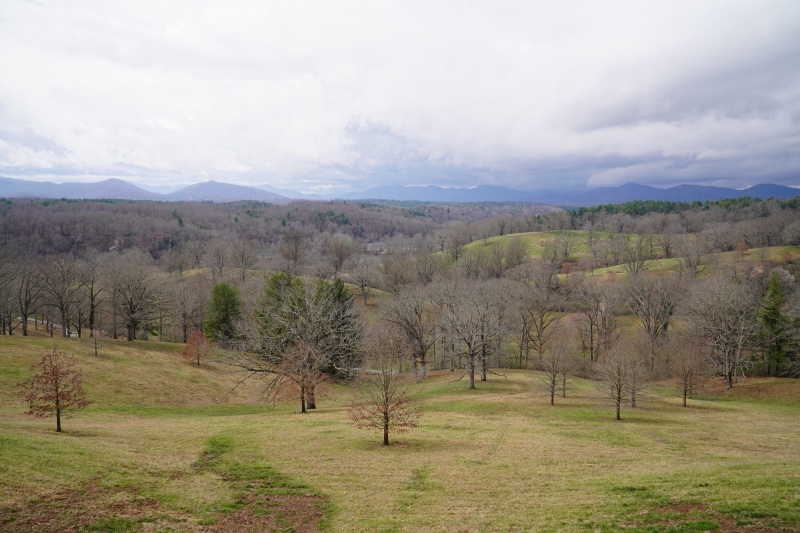 View from the balcony, still as it was when G. Vanderbilt bought the land ( ca. 500 km² )