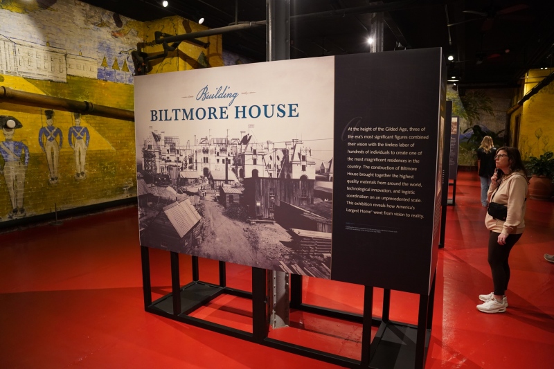 At the basement Exhibition about Building Biltmore House