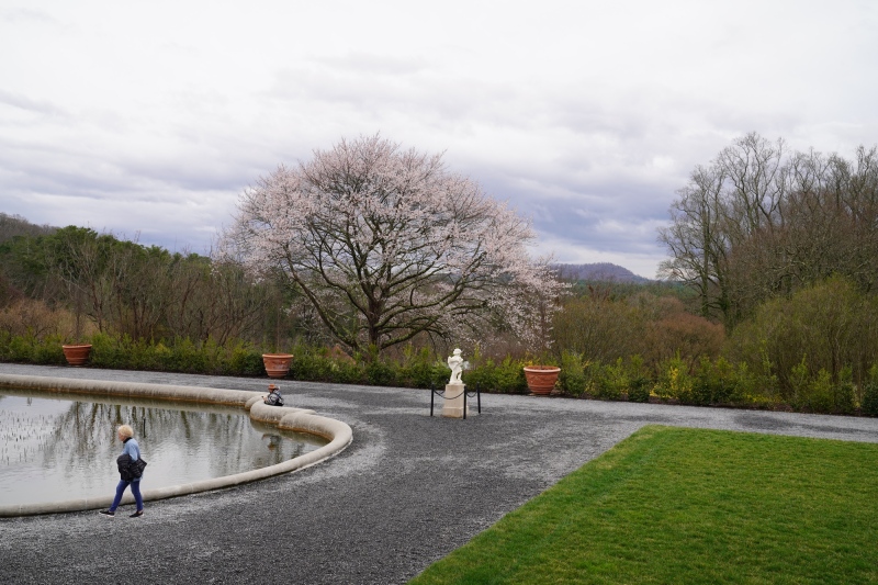 Visitors & sculptures at the park