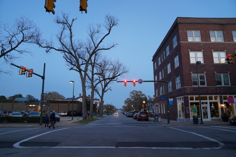 Pollock Street, view back to waterfront