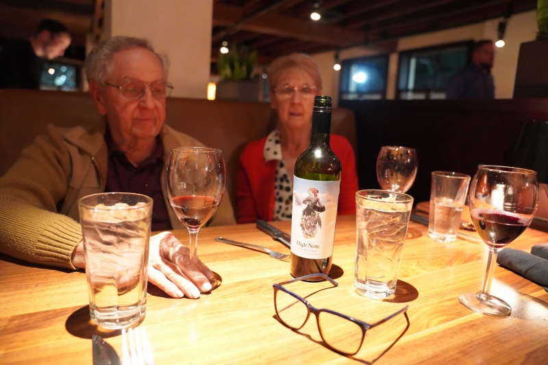 Big-talk with High Note after dinner
