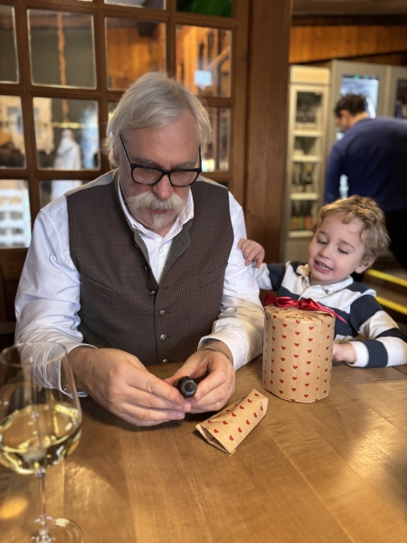 Examining the birthday presents  ( high end beard oil  )