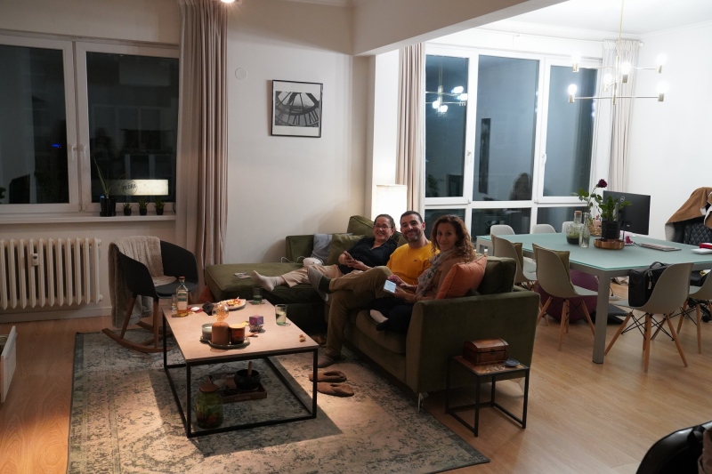 at home, taking our medicine before bedtime