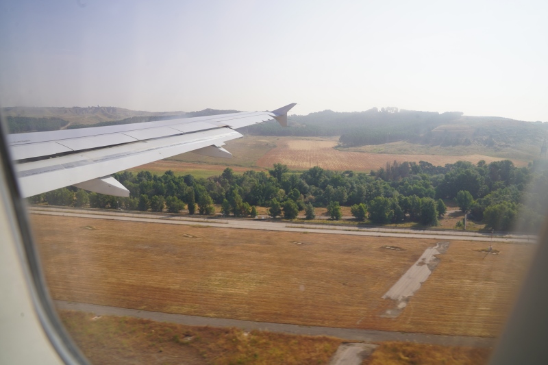 Moments before landing in Madrid Barajas