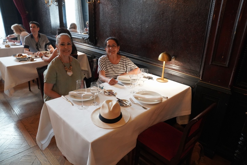 At the table Narda reserved
