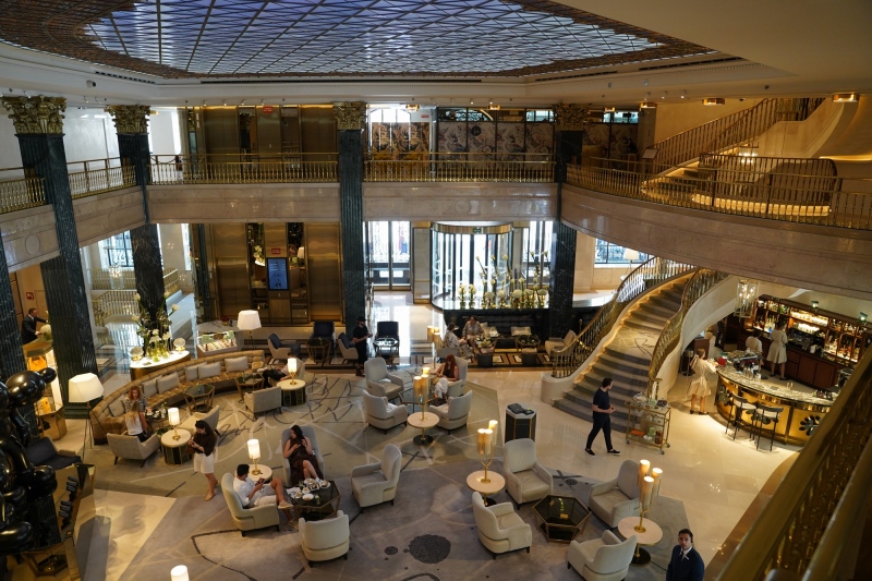the hall from above