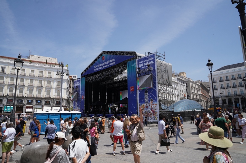 Plaza Mayor and it´s really HOT