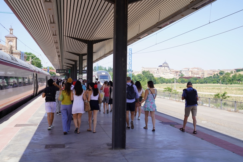 Arriving at Toledo Train Station
