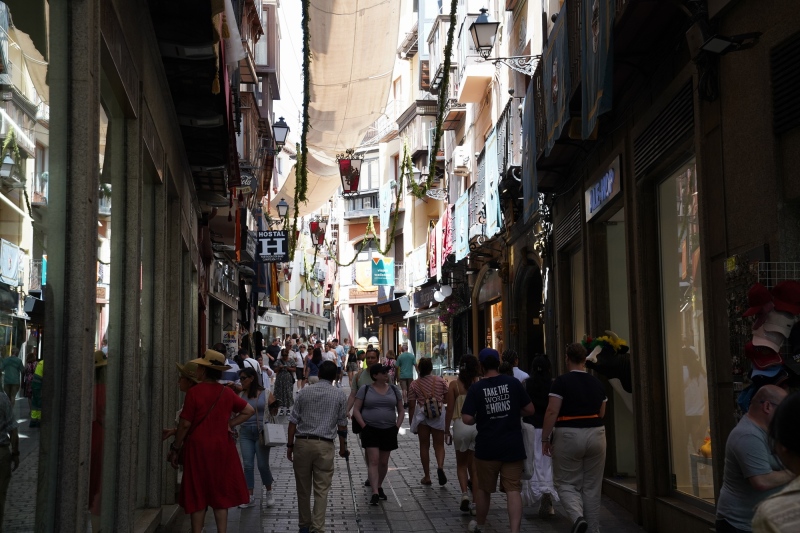 street with permanent sun screen