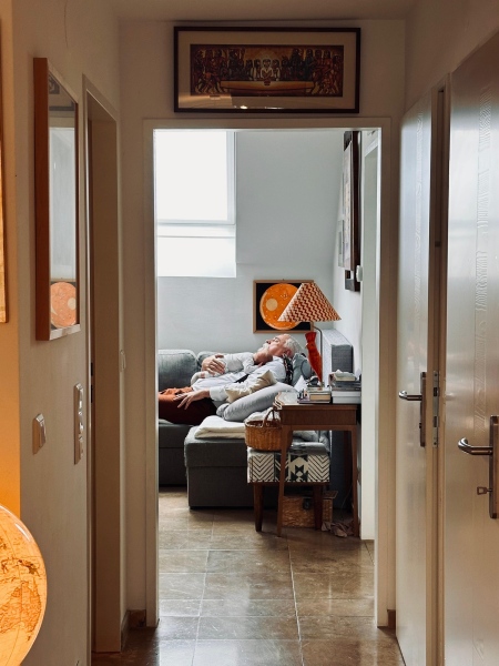 Siesta with Nico, well deserved