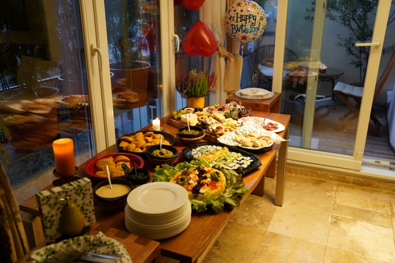 Cold buffet still untouched