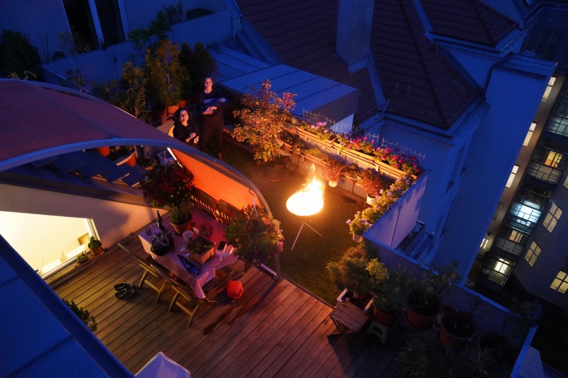 Fire at the roof-top