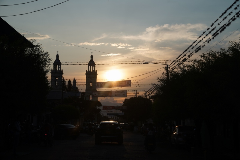 Ocaso en el regreso a Cali