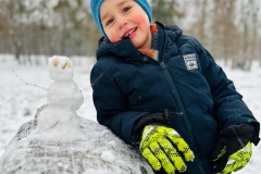 Leo and his snow-man