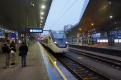 Vienna Trainstation, leaving 6.15 am for Villach