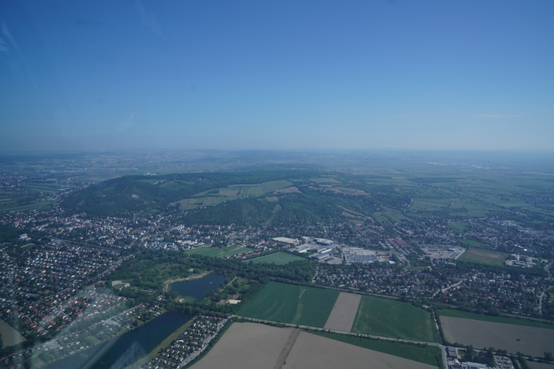 Over the western outskirts of Vienna