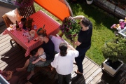 1. de Mayo en la terraza-finca