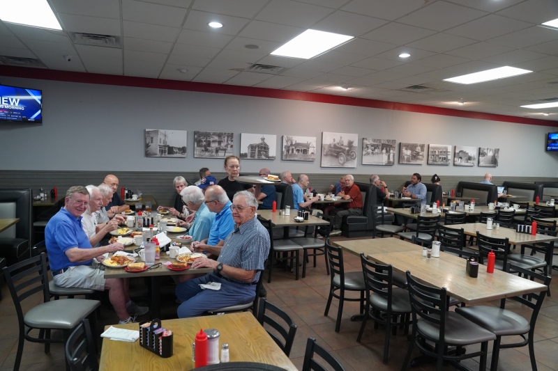 Next day, 7 am, breakfast with other good christian men