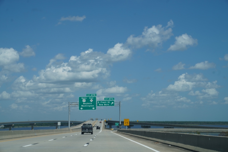 Take Exit 417A to New Bern
