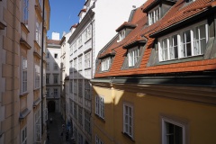 DOM Blick in die Domgasse vom Bauaufzug