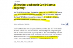 2020-11-24  Einbruch doch kein Ausnahmegrund für CoV-Ausgangssperre und schon gar nicht für österr. StaatsbürgerInnen