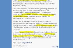 2023-06-28  habe gestern 20 Bibeln öffentlich verbrannt, ging der Polizei & den Journalist*innen aber am Arsch vorbei
