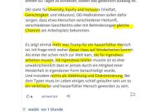 2025-01-25  ORF-Diskussionsforum : lieber, verbitterter jreese1, ´Equity´ ist nicht Gerechtigkeit, sondern das exakte Gegenteil