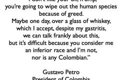 2025-01-27  Qué estas fumando chiquitín comunista ? Sólo quería devolverte tus compatriotas criminales. Gracias por la oferta pero soy abstemio. DJT