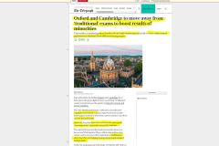 2025-01-27  not potentionally but effectively dumbing down. Oxford & Cambridge on their way to the shitter